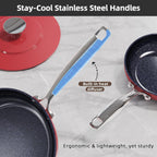 Nuwave Lux 13pc Forged Lightweight Cookware Set PFAS Free, Healthy G10 Duralon Ceramic Coating, Ultra Non-Stick, Stay-Cool Handles, Works on All Cooktops & Induction Ready