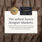 Minky Couture Hugs Blanket - Extra Plush Blanket for Premium Gifting - Stretchy Bubbled Cozy Throw - Silky Smooth - Durable & Machine-Washable - Travel-Friendly - Travel, Milk Chocolate