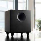 Audioengine S8 Powered Subwoofer - 8 Inch Subwoofer  250W Down Firing Speakers for PC  Home Theaters  Movie Lovers & Studios  Wireless Ready with Sleep Mode