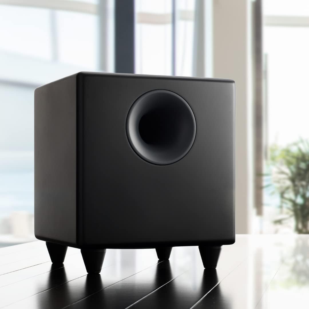 Audioengine S8 Powered Subwoofer - 8 Inch Subwoofer  250W Down Firing Speakers for PC  Home Theaters  Movie Lovers & Studios  Wireless Ready with Sleep Mode