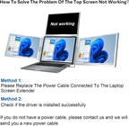 FOPO 15.6" Laptop Screen Extender Monitor Portable  Quad Monitor  Just 1 Cable for 3 Screens  FHD 1080P IPS Laptop Extender Compatible with Wins/Mac for 13.6" - 17.3" Laptops