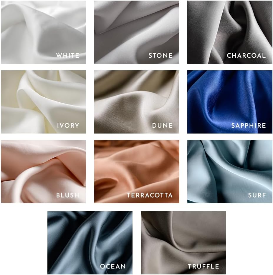 LUXOME Luxury Sheet Set | 100% Viscose from Bamboo | King Size - Ocean | Deep Pockets | 4-Piece Set (Fitted, Flat, 2 Pillowcases)