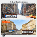 Front 4K & Rear 1080P Dash Cam fit for Ford F150 2018-2026 F250/F350/F450 Super Duty 2020-2026 XLT Lariat King Ranch Raptor Limited Platinum (Model A)  Free App & WiFi  128GB Card