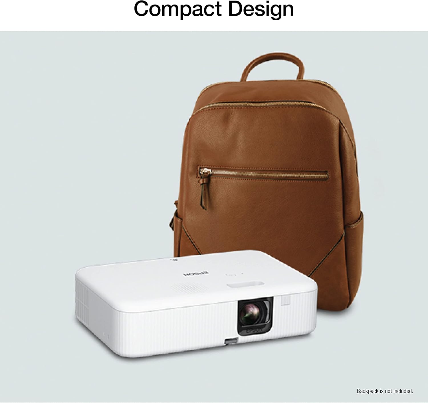 Epson EpiqVision Flex CO-FH02 Full HD 1080p Smart Streaming Portable Projector  3-Chip 3LCD  3 000 Lumen Color/White Brightness  Android TV  Bluetooth  5W Speaker  Home Entertainment (Renewed)