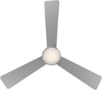 WAC Lighting F-037L-BN Hug 52" Hugger Ceiling Fan with LED Lights & Remote, Brushed Nickel