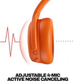 Skullcandy Crusher ANC 2 Wireless Over-Ear Bluetooth Headphones with Multi-Sensory Bass  Active Noise Cancelling  Up to 60 Hours Battery  Microphone for iPhone Android - Hazard