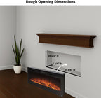 Touchstone Smart Electric Fireplace-The Sideline 50" Wide-in Wall Recessed - 30 Realistic Ember Color/Flame Options - 1,500W Heater w/Thermostat - Log & Crystal Hearth Options - Alexa/WiFi Enabled