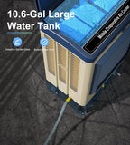 4800 CFM Swamp Cooler,41" Evaporative Air Cooler with 10.6 Gal Water Tank,3 Ice Packs,120° Swing,3 Speeds,Swamp Cooler Air Conditioner for Commercial,Outdoor,Garage,Patio,Porch,Factory