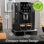 De'Longhi Magnifica Start Automatic Espresso Machine with Manual Frother, Black, ECAM22022SB (Renewed)