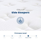 Coolvie Twin XL Mattress 14 Inch, Gel Memory Foam Bed in a Box, Adaptive Support Breathable Hybrid Mattresses with CertiPUR-US Certified, Double Cooling Individually Coil & Medium Plush Support