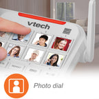 VTech SN5147 Amplified Corded/Cordless Senior Phone with Answering Machine, Big Buttons, 90dB Extra-Loud Ringer, 50dB Audio Assist, Call Blocker