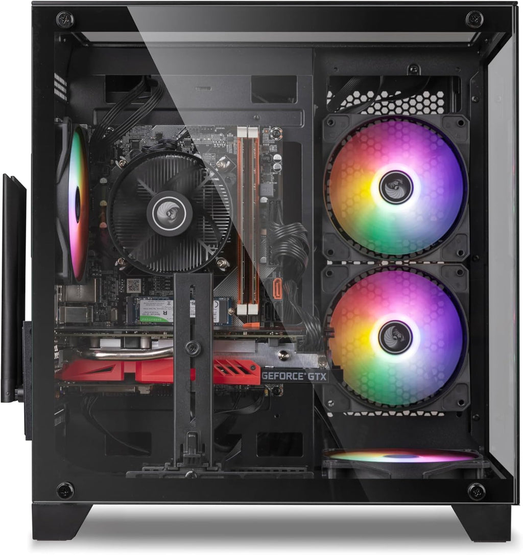 Prebuilt Gaming PC Desktop Computer Intel Core i5 Desktop Operating at A Frequency of 3.2-3.6 GHz RX550 Graphics Card with 4GB GDDR5 Video Memory 16GB RAM  512GB NVME SSD WiFi5 RGB Fan x4 Windows 11