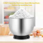 Kitchen in the box Stand Mixer,3.2Qt Small Electric Food Mixer,6 Speeds Portable Lightweight Kitchen Mixer for Daily Use with Egg Whisk,Dough Hook,Flat Beater