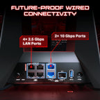 TP-Link Tri-Band BE19000 Wi-Fi 7 Gaming Router Archer GE800 | 12-Stream | 2×10G + 4×2.5G Ports  USB 3.0 | Turbo Acceleration  Dedicated Gaming Port & Panel  RGB Lighting  HomeShield  Free Expert Help