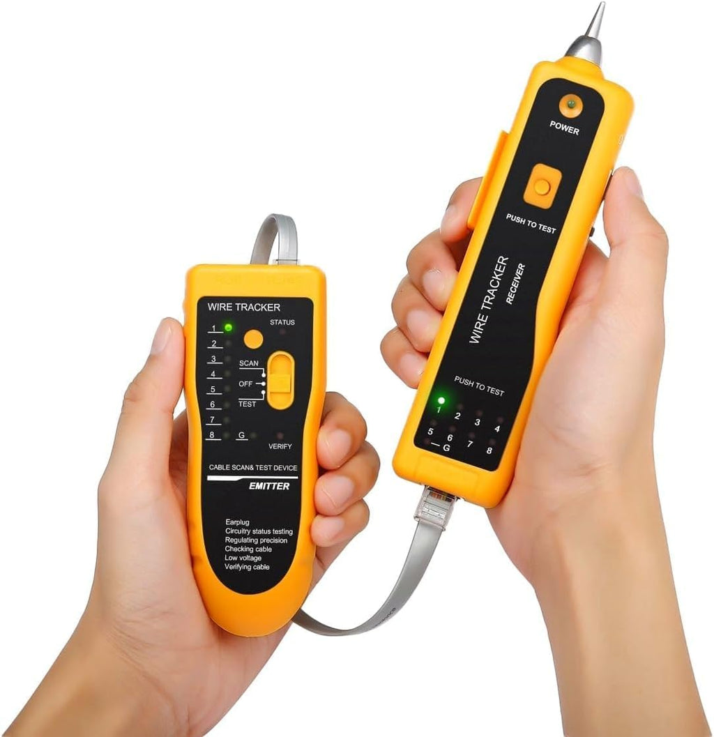 Pass Through RJ45 Crimp Tool Kit, Network Tool Kit, Ethernet Crimper Cat6 Cat5e Cat5 Crimping Tool with Wire Tracker, 110/88 Punchdown Tool, Cat6 Pass Through Connectors, Wire Stripper