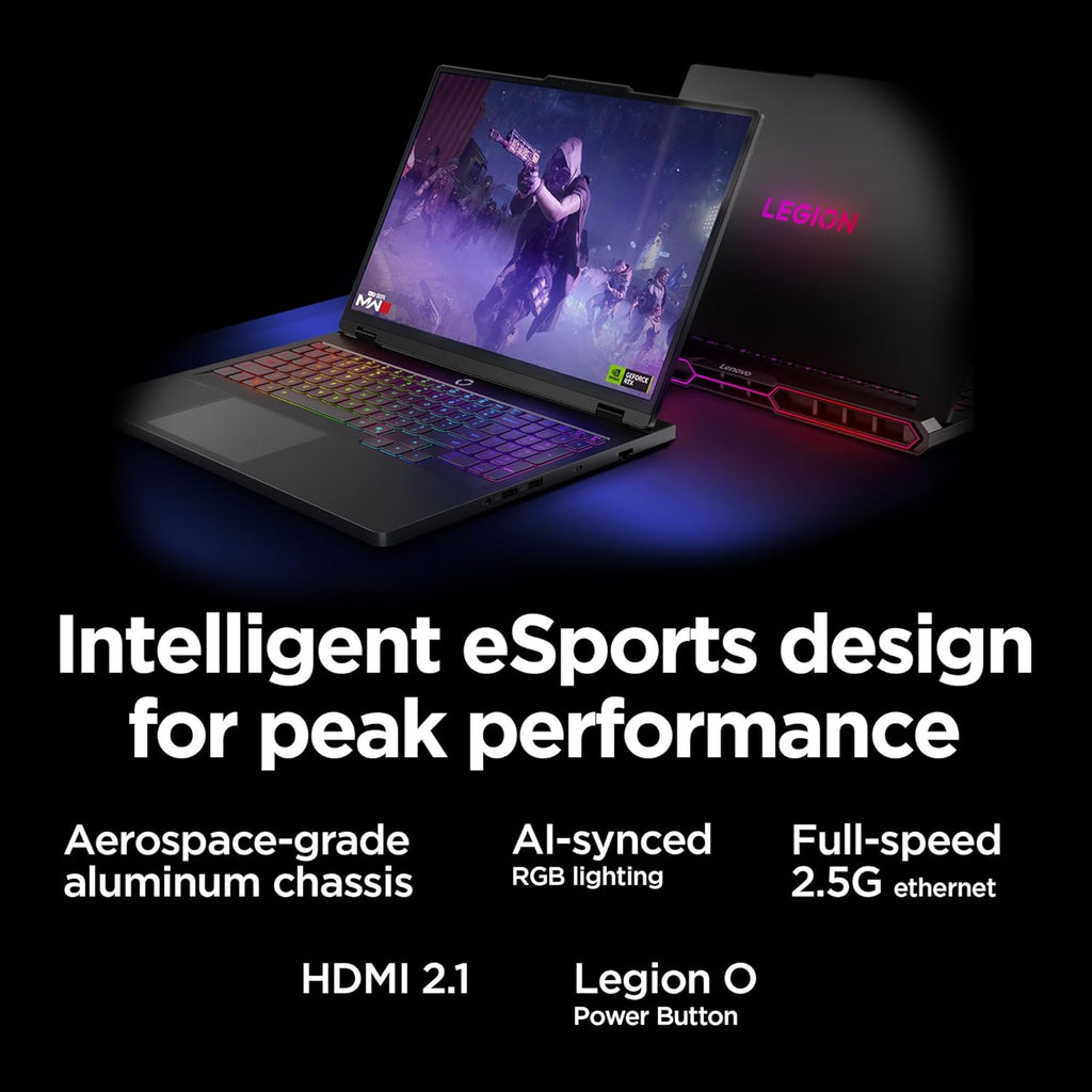 Lenovo Legion Pro 7i – AI-Powered Gaming Laptop – Intel® Core Ultra 7 255HX – 16" WQXGA PureSight OLED Display – 240Hz – NVIDIA® GeForce RTX™ 5070 Ti – 32GB Memory – 2TB Storage – PC GamePass