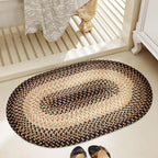 EastEnd EL83 Charcoal 7' x 9' Oval - Braided Area Rug, Home Decor, Floor Mat or Bedroom Rug - Easy Care, Ideal for High Traffic Areas in Hallway and Living Room - Made in USA