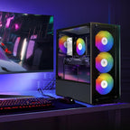 STGAubron Gaming PC Desktop Computer  AMD Ryzen 5 2600 up to 3.9G  GeForce RTX 2060 6G  16G DDR4  512G SSD  600M WiFi  BT 5.0  RGB Fan x4  Windows 11 Home