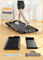 Walking Treadmill Pad with Incline, Walking 2.5HP for Home and Office, 265Lbs Weight Capacity, Treadmill with APP & Remote Control, LED Display
