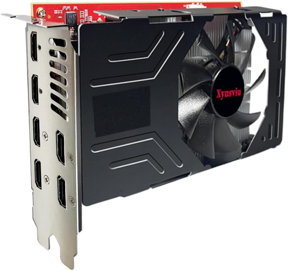 Radeon R7 350 2G Graphics Card, with 6 HDMI Monitor Graphics Card,Computer PC GPU GDDR5 128 Bit DirectX 12 PCI Express X16 3.0, 6 Port Video Cards(AMD R7 350 2G 6HDMI)