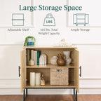 Best Choice Products Slatted Sideboard Buffet Cabinet, Entryway Table, Accent Storage Cabinet, Console Table for Hallway, Living Room, Dining Room – Natural Oak
