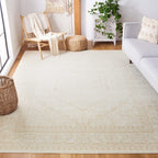 SAFAVIEH Area Rug 11x15 - Adirondack Collection - Large - Ivory & Beige, Oriental Medallion Design, Non-Shedding & Easy to Clean, Ideal for Living Room, Bedroom, Dining Space (ADR108E)
