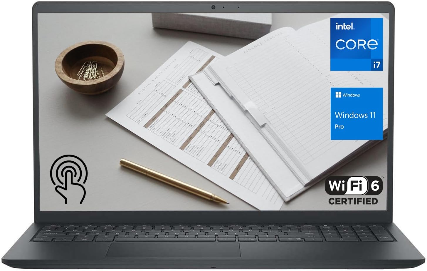 DELL 13th Generation Business Inspiron 15 3530 Laptop  15.6" FHD Touchscreen  Intel Core i7-1355U  32GB RAM  1TB SSD  Webcam  HDMI  Wi-Fi 6  Windows 11 Pro  Black
