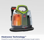 BISSELL Little Green Proheat Portable Deep Cleaner/Spot Cleaner and Car/Auto Detailer with self-Cleaning HydroRinse Tool for Carpet and Upholstery, 2513E