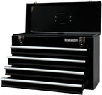 Workington Portable Metal Tool Chest with 4 Drawers, 20" 4-Drawer Tool Chest Cabinet with Ball Bearing Drawer Slides, Steel Tool Storage Box Organizer 4004 Black