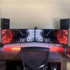 Kado Dual Gaming Monitor Setup - 2-Pack 34" Curved 1500R 21:9 Ultrawide 3440x1440 165Hz 1ms WQHD Computer Monitor  Stacked Setup AMD FreeSync Premium  VESA Mount HDMI DisplayPort Built-in Speakers