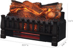 duraflame Electric Log Set 1,000 Sq Ft Heater, Faux Logs Insert with Infrared Flames for Existing Fireplaces, Remote Control Included