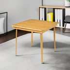 Stakmore Classic Straight Edge Square Folding Card Table 32x32 - No Assembly Wooden Foldable Card Table, Bridge, Board Game, Steel Mechanism, Folding Legs, Space-Saving, Oak Frame