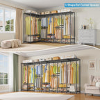 VIPEK V70 Extra Large Clothes Rack Heavy Duty Garment Rack, Freestanding Wardrobe Metal Closet for Hanging Clothes, Bedroom Organizer and Storage, Max Load 1670lbs, Black