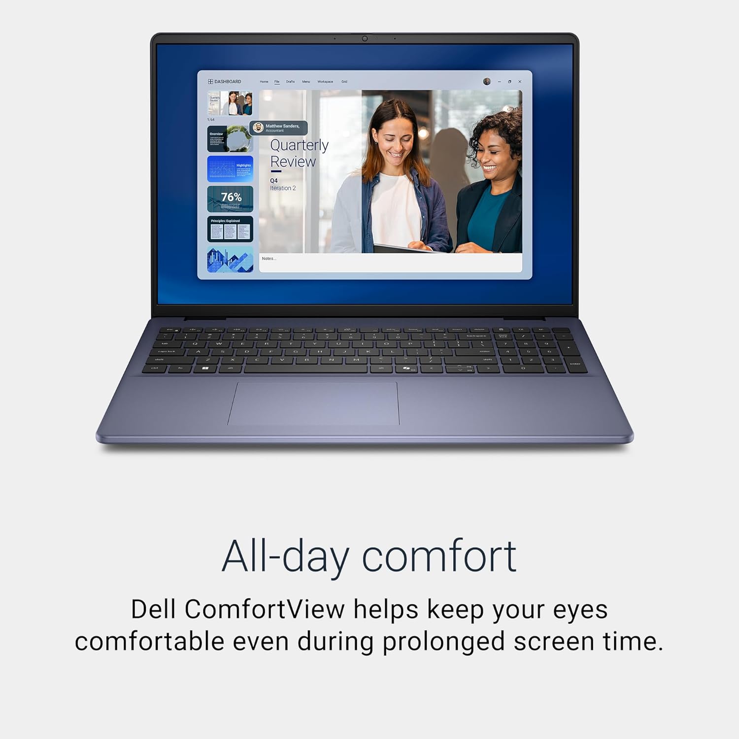 Dell 16 Laptop DC16256-16.0-inch 16:10 FHD+ Anti-Glare Non-Touch Display  AMD Ryzen 7 250  AMD Radeon Graphics  16GB Memory  1TB SSD  Backlit Keyboard with Fingerprint Reader  Windows 11 Home