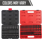 SUNEX TOOLS 1848, 1/4 Inch Drive Master Impact Socket Set, 48-Piece, SAE/Metric, 3/16 Inch - 9/16 Inch, 4mm - 15mm, Standard/Deep, Cr-Mo Alloy Steel, Radius Corner Design, Heavy Duty Storage Case