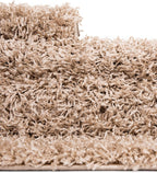 Unique Loom Solid Shag Collection Area Rug (9' x 12' Rectangle, Taupe)