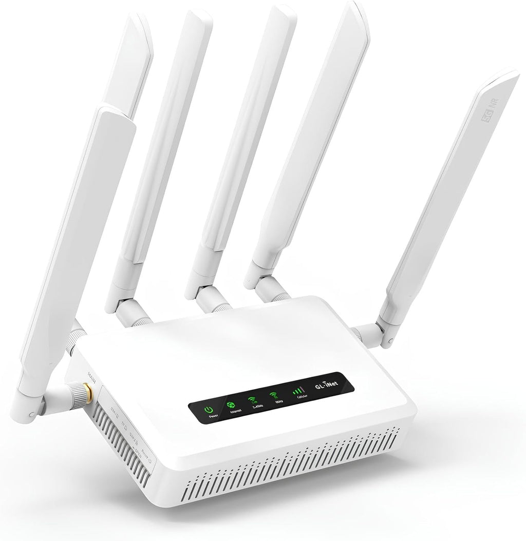 GL.iNet GL-X3000 (Spitz AX) Cellular Gateway 5G Router for House & RV  Wi-Fi 6  Detachable Antennas  Dual-SIM  T-Mobile & AT&T IoT Device Certified  Family/Rural Area/Road Trips