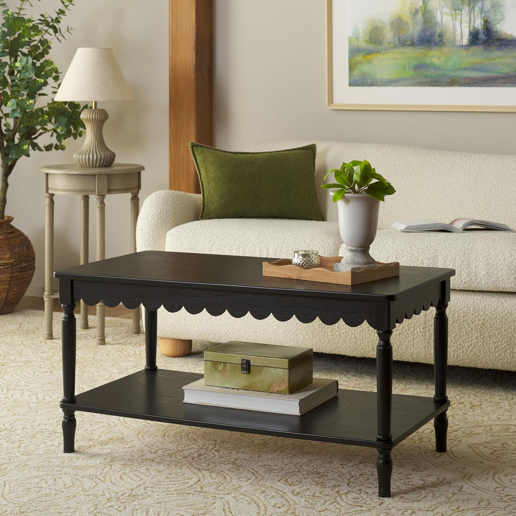 SAFAVIEH Home Collection Haven Matte Black Coffee Table