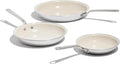 Made In Cookware | 3-Piece (Includes 8", 10", 12") Ceramic Non Stick Frying Pan Set (Stainless Handle) | 5-Ply Stainless Clad with Stay-Cool Handle | Professional Cookware