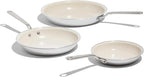 Made In Cookware | 3-Piece (Includes 8", 10", 12") Ceramic Non Stick Frying Pan Set (Stainless Handle) | 5-Ply Stainless Clad with Stay-Cool Handle | Professional Cookware