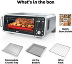 Ninja, Toaster Oven, Air Fryer, Thermometer, Toaster Oven Air Fryer Combo, Stainless Steel, Quick meals, Fries, Frozen Food, Air Fry, Dehydrate, Reheat, 13-in-1,Less Oil, Flip Away Oven, Foodi, SP351