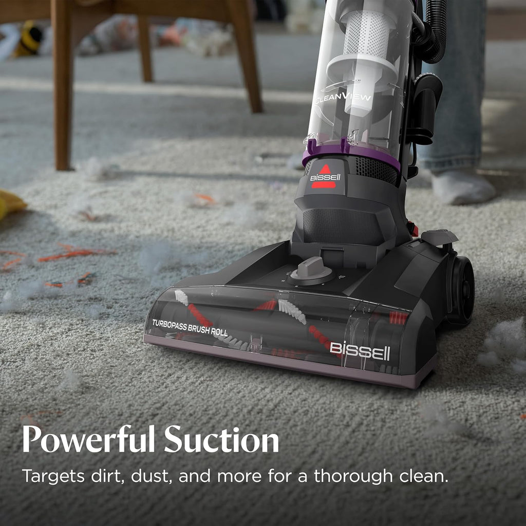 Bissell CleanView Upright Vacuum with Pet Hair Brush Roll, Powerful Suction, Pet Hair Tools, Large Dirt Container, 4438
