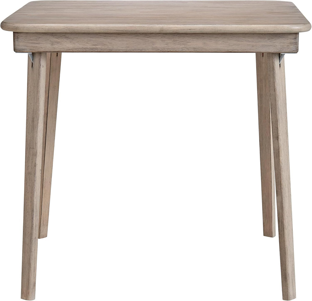 Stakmore Classic Straight Edge Square Folding Card Table 32x32 - No Assembly Wooden Foldable Card Table, Bridge, Board Game, Steel Mechanism, Folding Legs, Space-Saving, Driftwood Frame