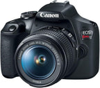 Canon EOS Rebel T7 DSLR Camera with EF18-55mm + EF 75-300mm Double Zoom Kit 2727C021 Bundle with Lexar Premium 64GB SDXC Memory Card  Deco Essentials Camera Bag and Corel Photo Video Suite
