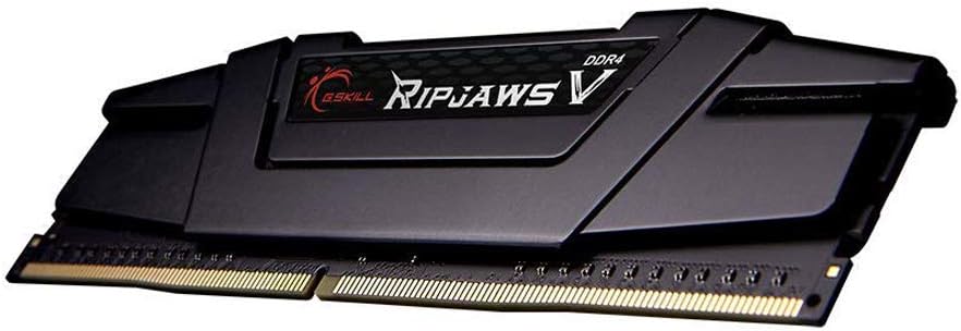 G.SKILL RipjawsV Series DDR4 RAM (XMP) 16GB (1x16GB) 3200MT/s CL16-18-18-38 1.35V Intel AMD Desktop Computer Memory U-DIMM - Black (F4-3200C16S-16GVK)
