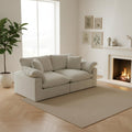 Modular Sectional Sofa Cloud Couch,78.6" Down Filled Comfy Cloud Modern Sofa,2 Seater with Light Beige Linen Couch Cushion Covers Removable Furniture for Living Room