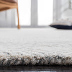 SAFAVIEH Metro Collection Area Rug - 9' x 12', Dark Grey & Ivory, Handmade Wool, Ideal for High Traffic Areas in Living Room, Bedroom (MET999H)