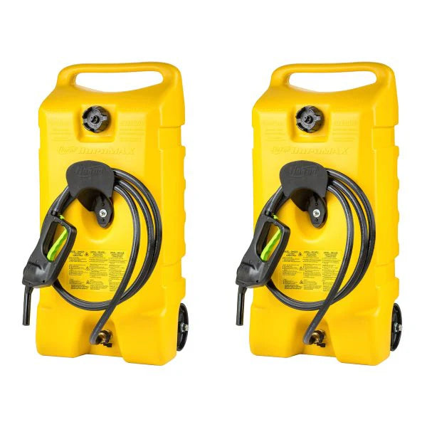 14 Gal Diesel Fuel Tank Container Pump, 2 Pack, Yellow