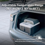 Alpicool C12PT Portable Car Freezer Cooler, 12 Volt Car Refrigerator, 12 Quart Fast Cooling, with 12/24V DC and 100-240V AC for Outdoor, Camping, RV, Truck (Black&Grey)