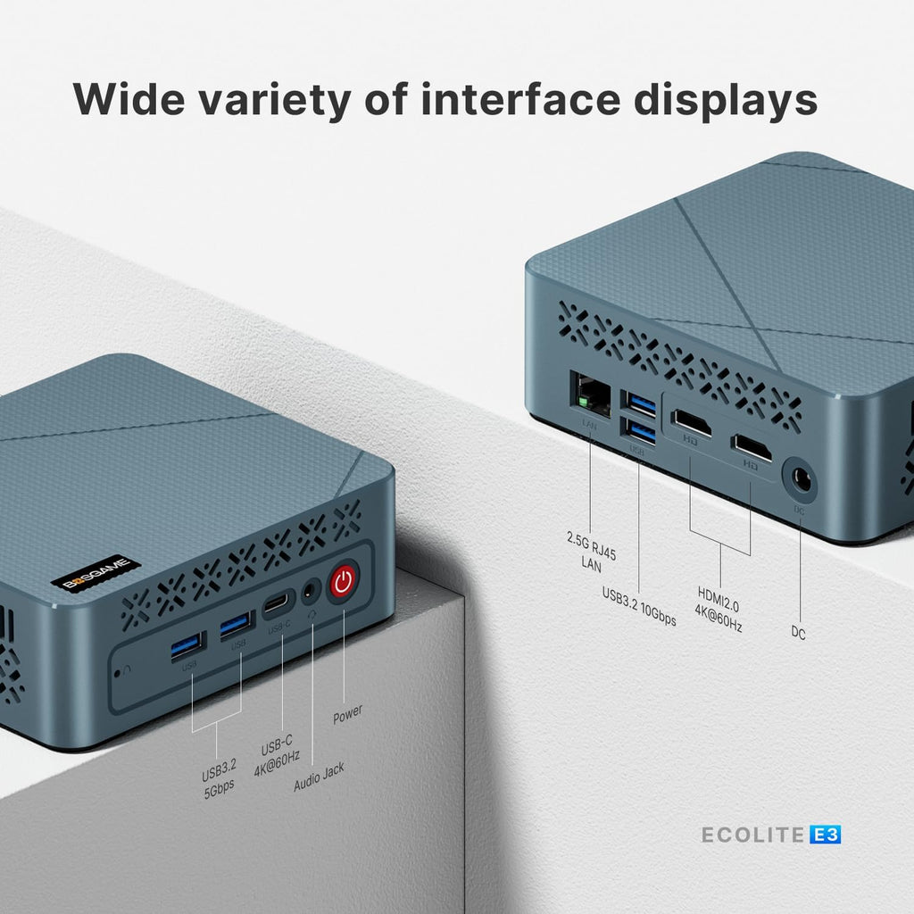 BOSGAME N150 Mini PC E3  Twin Lake N150(Beat N100/N95  up to 3.6GHz)  16GB DDR4 RAM 512 SSD Mini Computers 11 Pro Desktop 4K Dual Display/HDMI/WiFi/BT/LAN for Home/Office